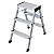 KRAUSE Rolly schodki jezdne dwustronne składane 2x3 aluminiowe